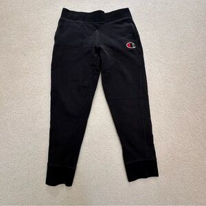 Champion Men Black Front Zip Jogger M